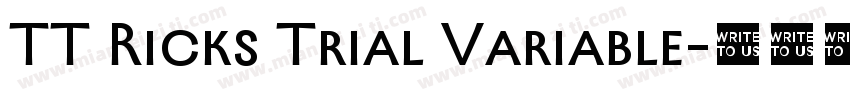 TT Ricks Trial Variable字体转换